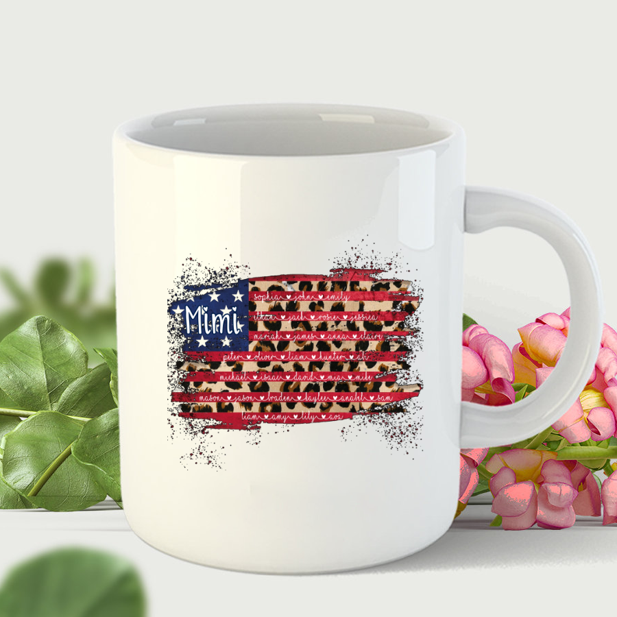 Mimi Half Leopard America Mug