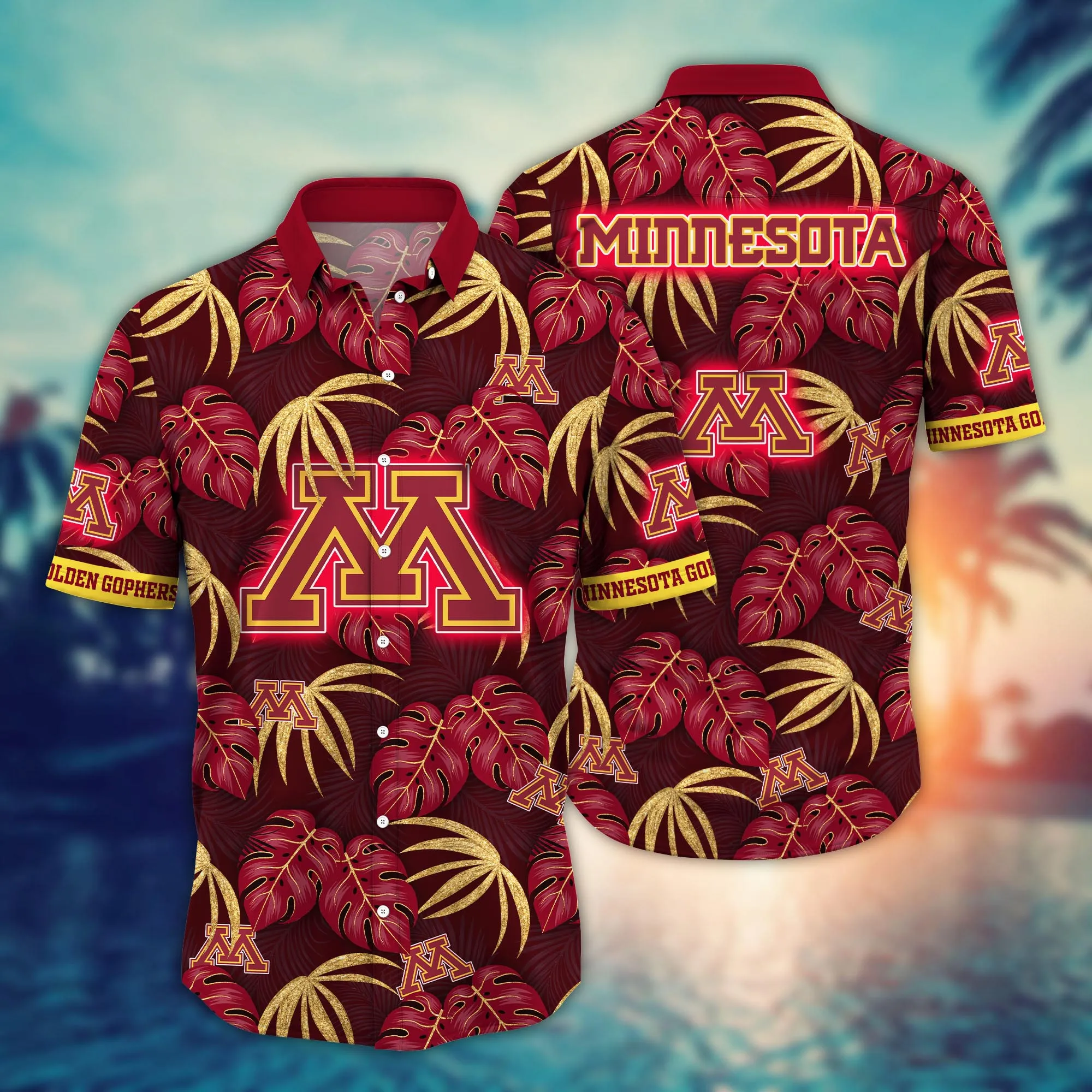 Minnesota Golden Gophers NCCA Hawaiian Shirt Sunrise Aloha Shirt