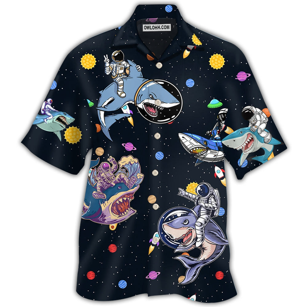 Shark Astronaut Galaxy Sky – Hawaiian Shirt  – Owl Ohh