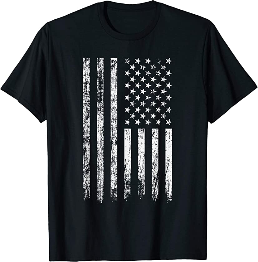 Vintage White American Flag T-Shirt