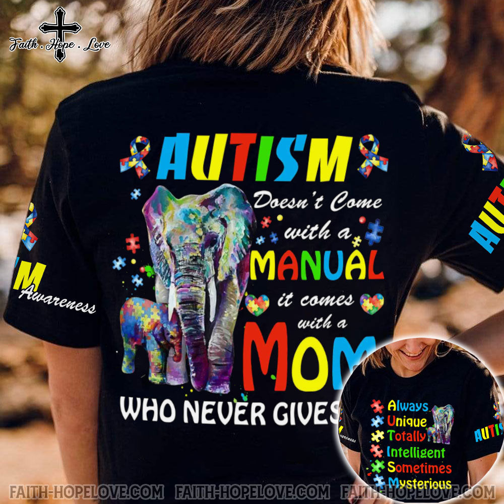 Autism Awareness Never Give Up Elephant All Over Print – Lath1502221Ki