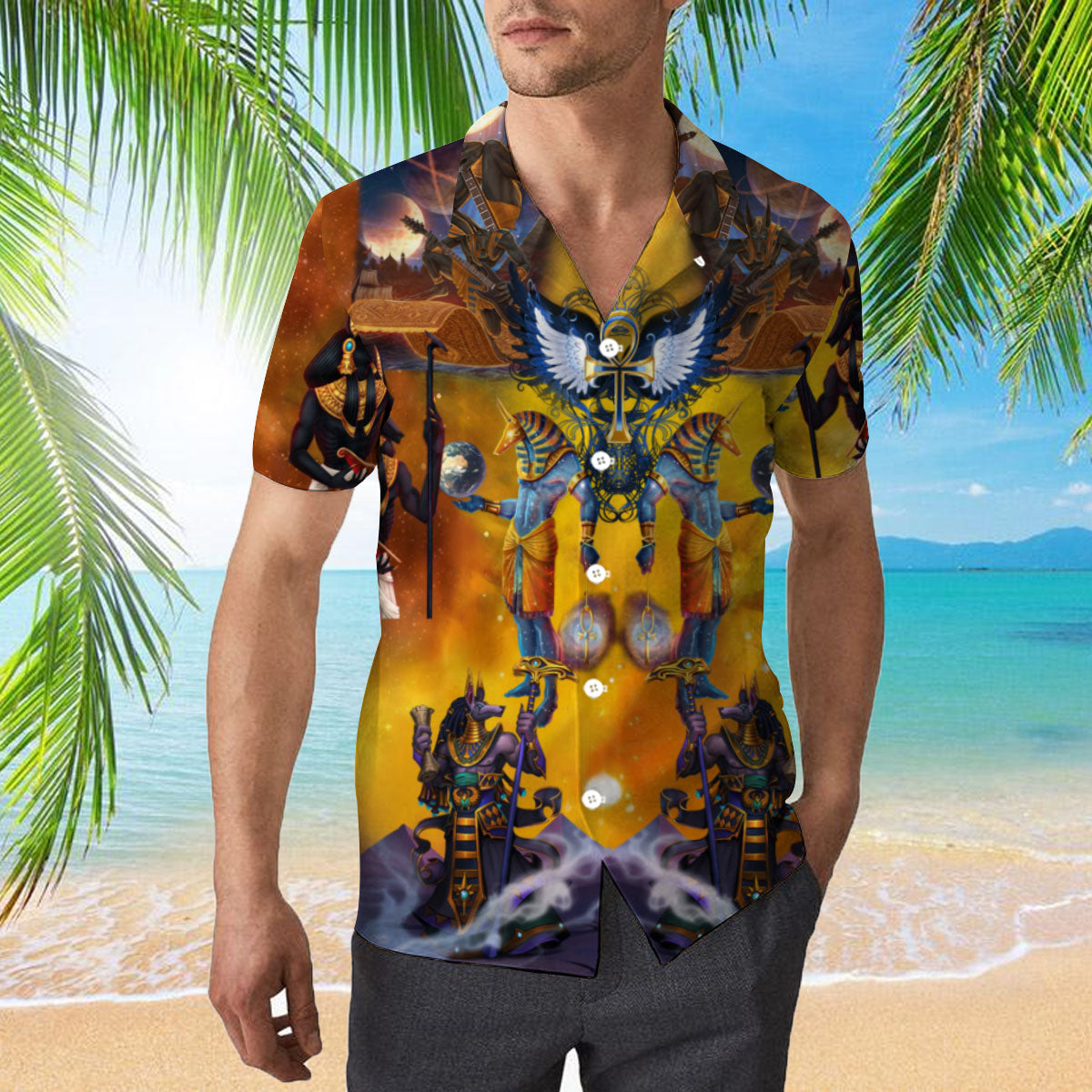 Anubis Egypt Hawaii Shirt For Men And Women Ha111177