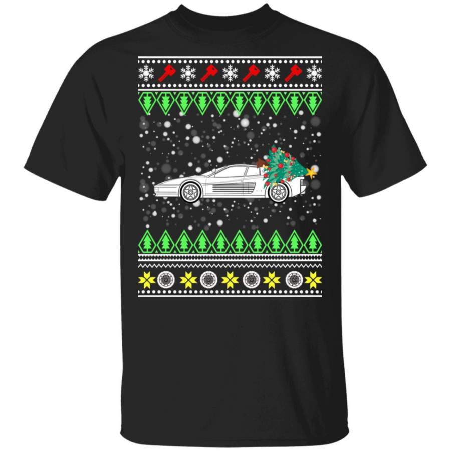 Testarossa Classic Car Ugly Christmas Sweatshirt