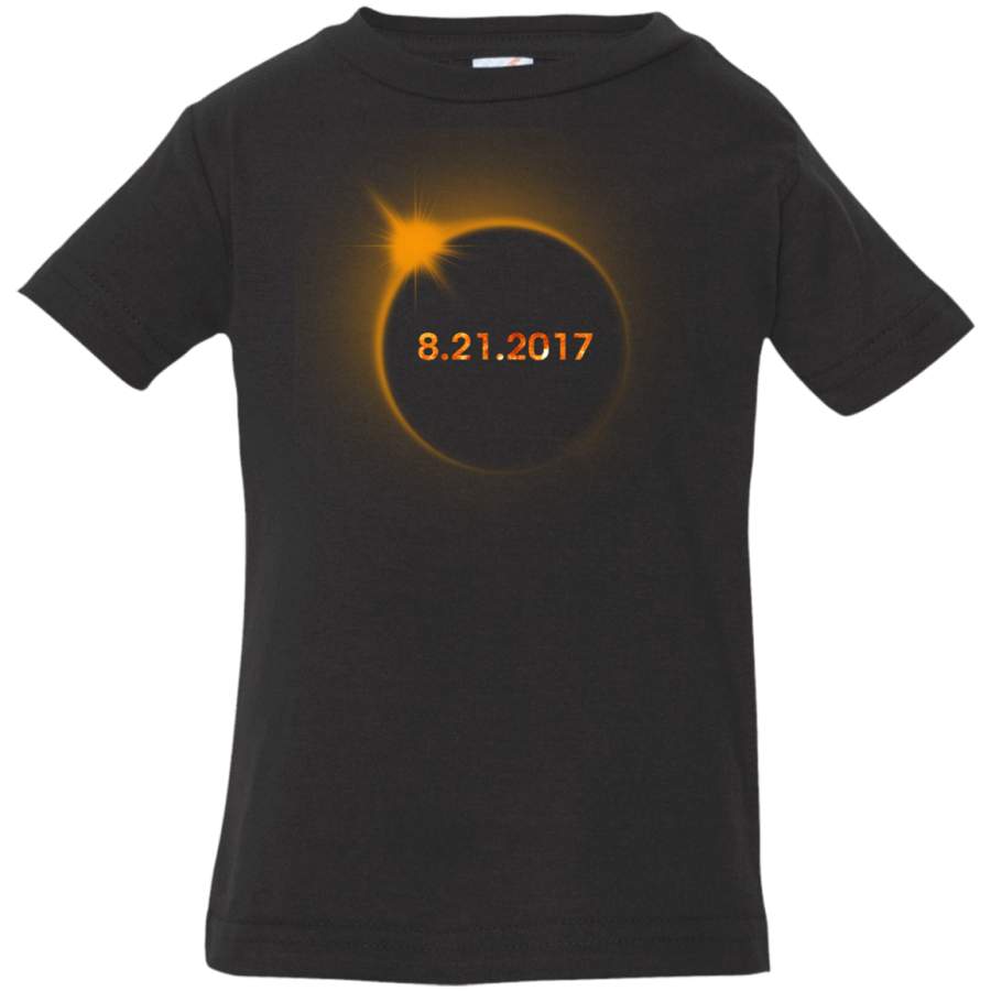 Circle Total Solar Eclipse Aug 21 2017 Rabbit Skins Infant Jersey T-Shirt