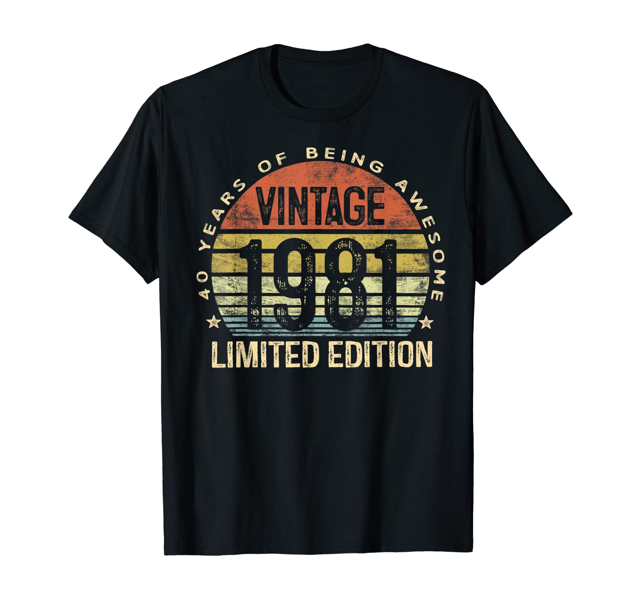 40 Year Old Gifts Vintage 1981 Limited Edition 40Th Birthday T-Shirt