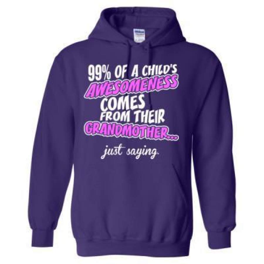 AGR 99% Of A Childs Awesomeness Comes From Their Grandmother Just Saying – Heavy Blend™ Hooded Sweatshirt