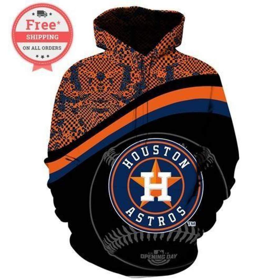 Houston Astros Baseball Team Hoodie 3D Style973 All Over Printed