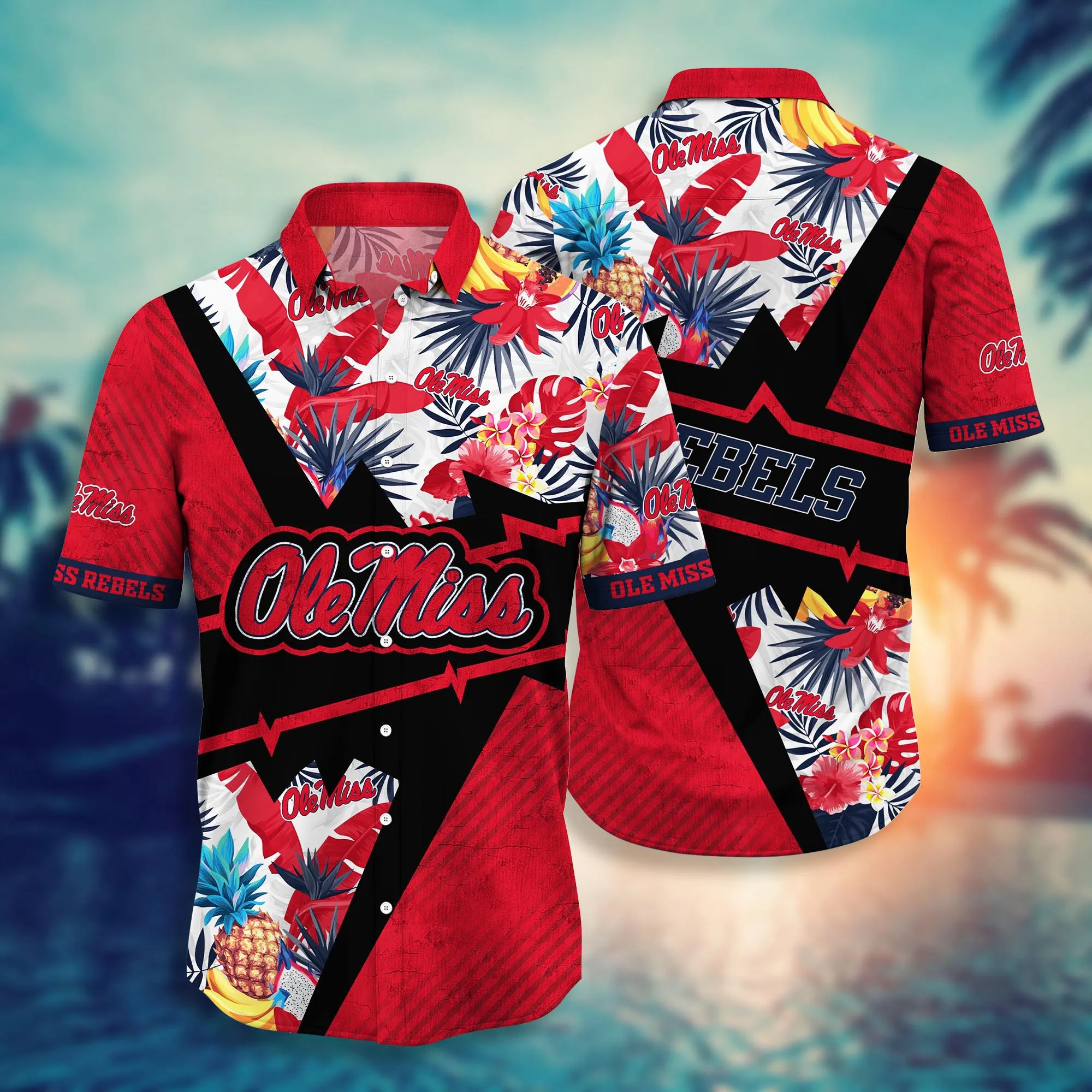 Ole Miss Rebels NCCA Hawaiian Shirt Tropical Aloha Shirt