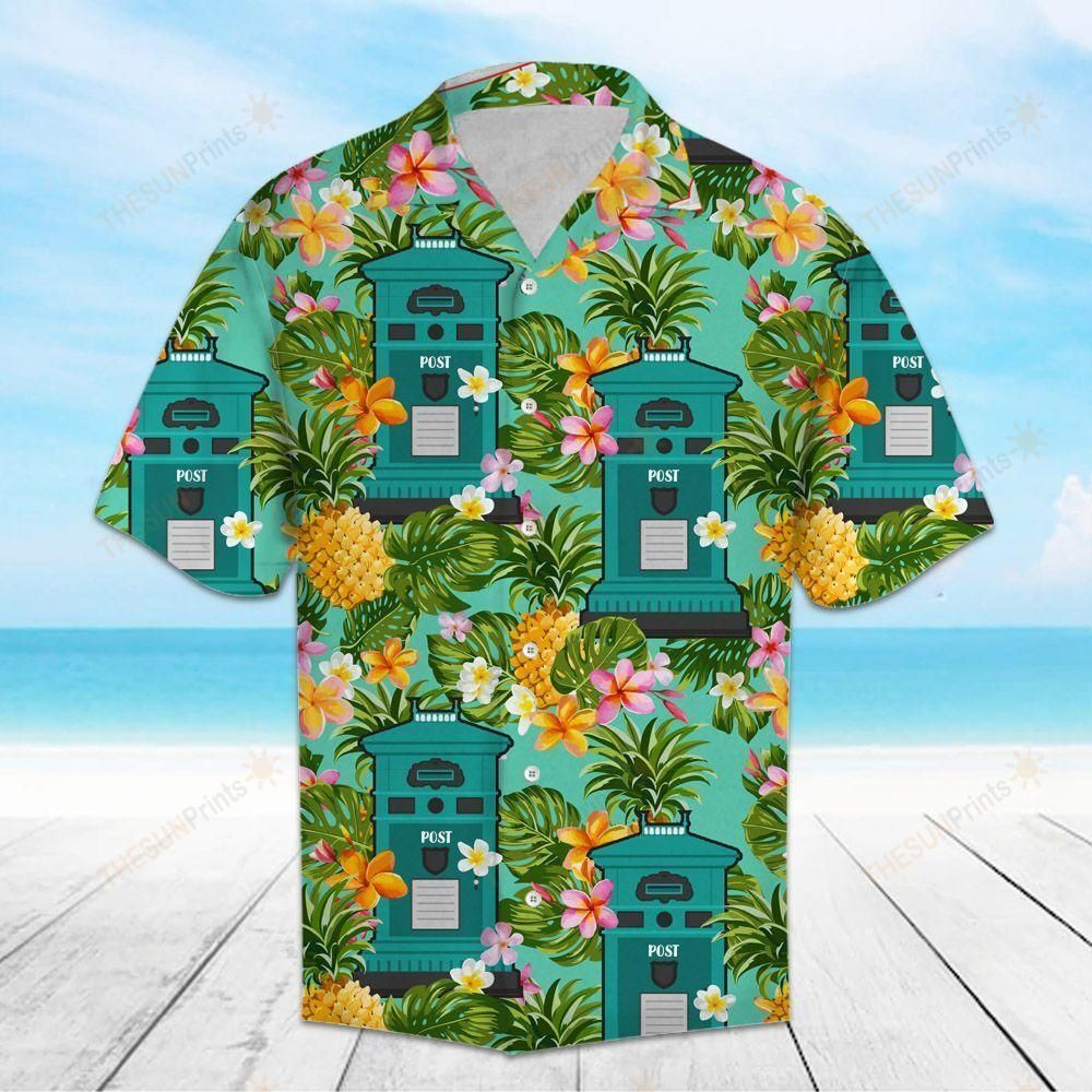 Tropical Pineapple Postal Worker Hawaiian Shirt Ha79135