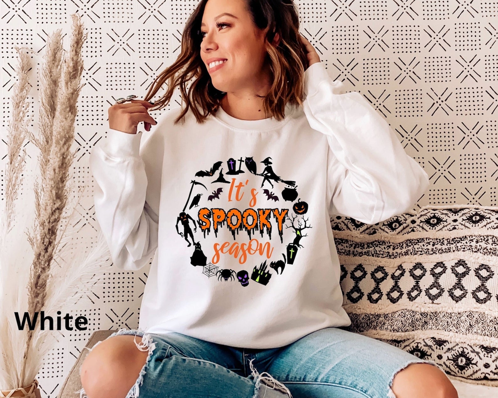 Halloween 2D Crewneck Sweatshirt All Over Print Sweatshirt For Women Sweatshirt For Men