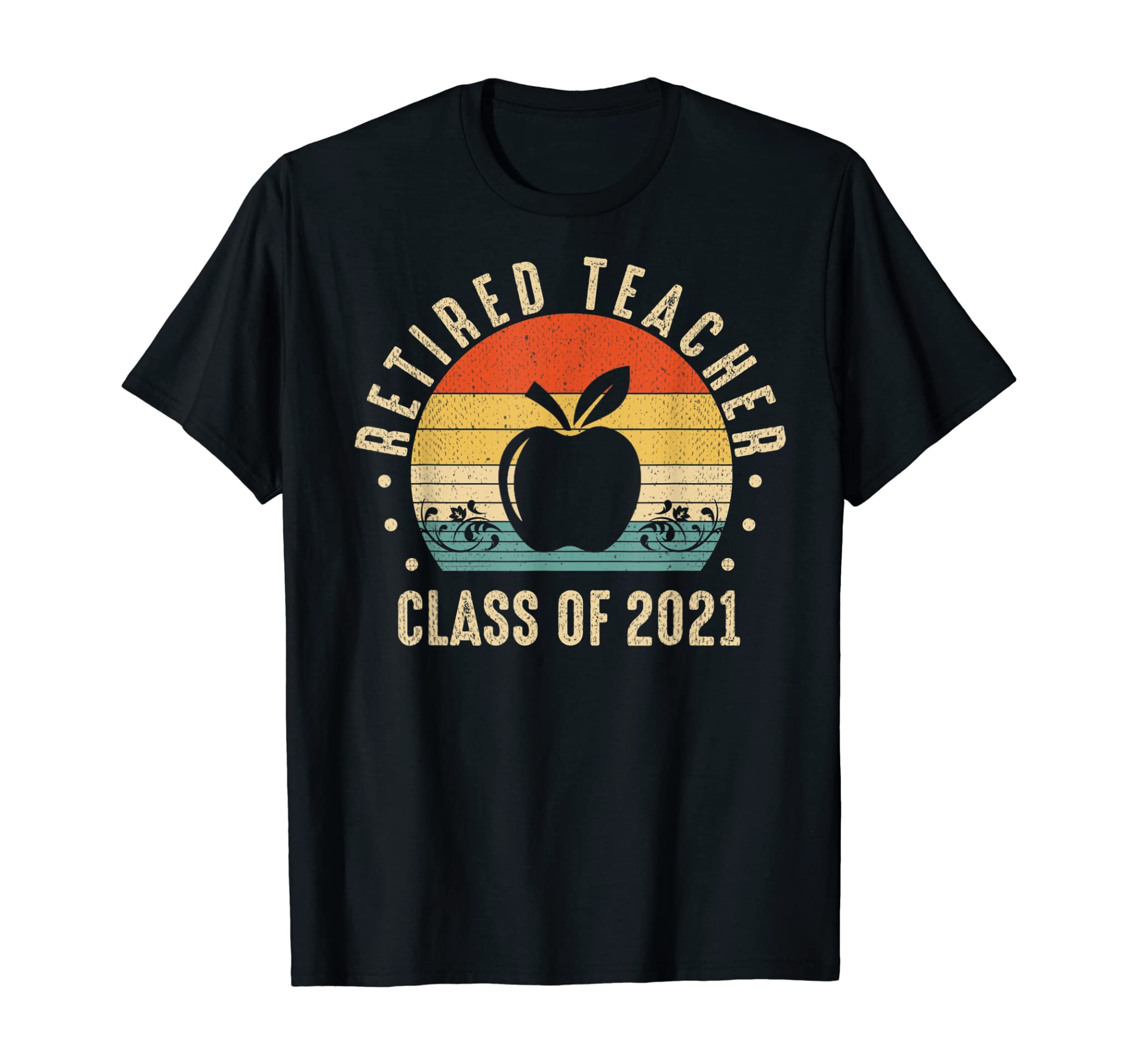 Tu Vintage Retired Teacher Class Of 2021 Retirement Gift T-Shirt