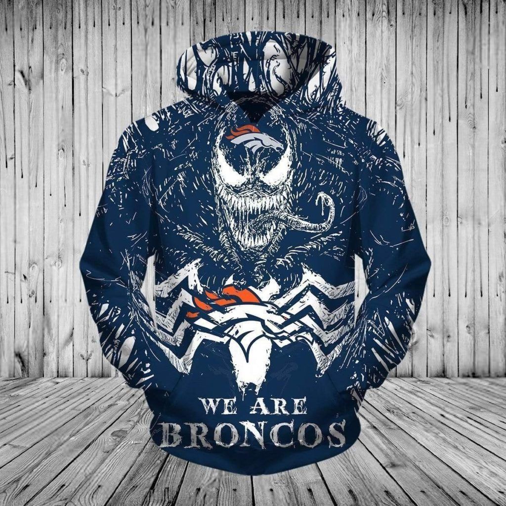 Broncos Zip Hoodie 3D Zip Hoodie Custom 3D Vn2