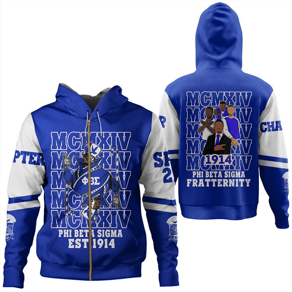 Wonder Print Shop Hoodie – Personalized Phi Beta Sigma Mcm Style Zip Hoodie