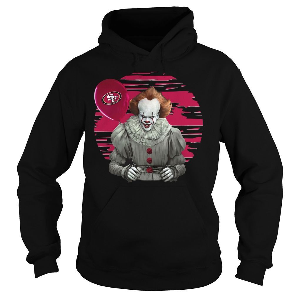 San Francisco 49Ers Football Team Fans And Pennywise It The Clown Horror Movie Halloween Shirts