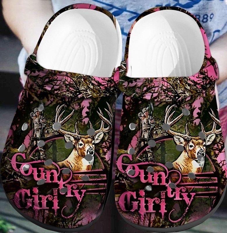 Deer Hunting Camo Clog Country Girl Crocs Crocband Clog