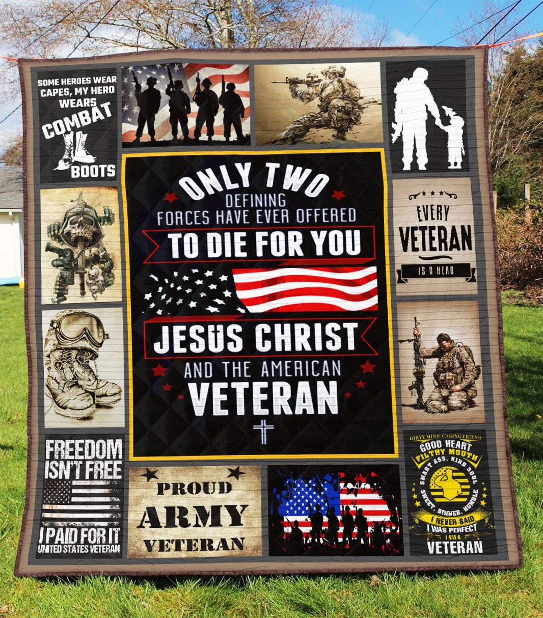 Veteran NA 3D Quilt Blanket 587