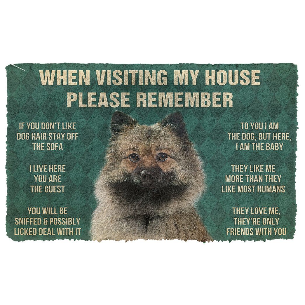 Gearhumans  GearHuman 3D Please Remember German Spitz Dogs House Rules Doormat