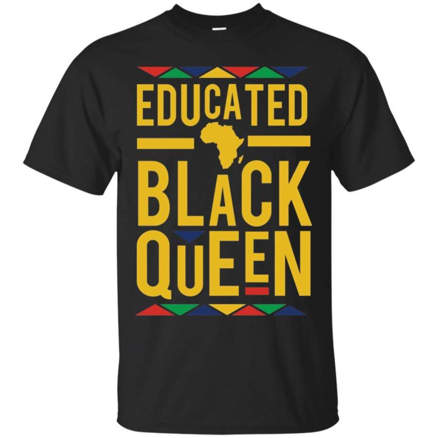 African Dna Pride T-shirt Dashiki Educated Black Queen