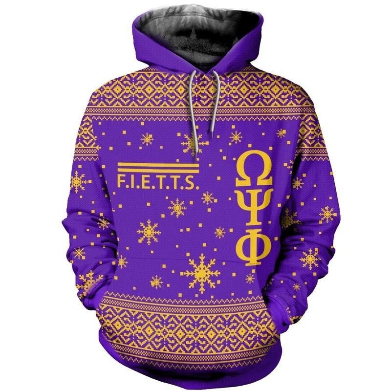 Christmas Fietts 1911 Omega Psi Phi Hoodie J5