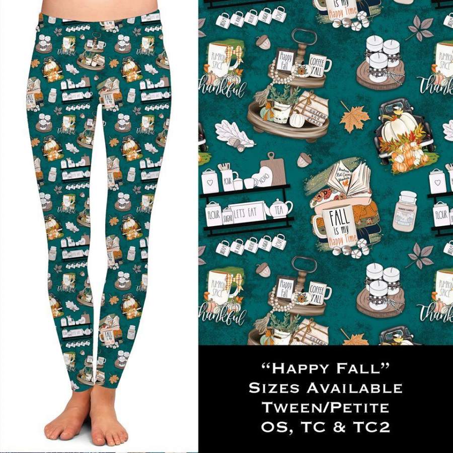 [PRE-ORDER]Custom Happy Fall Leggings, Capri Joggers, & Joggers – Pre Orders Close 7/28