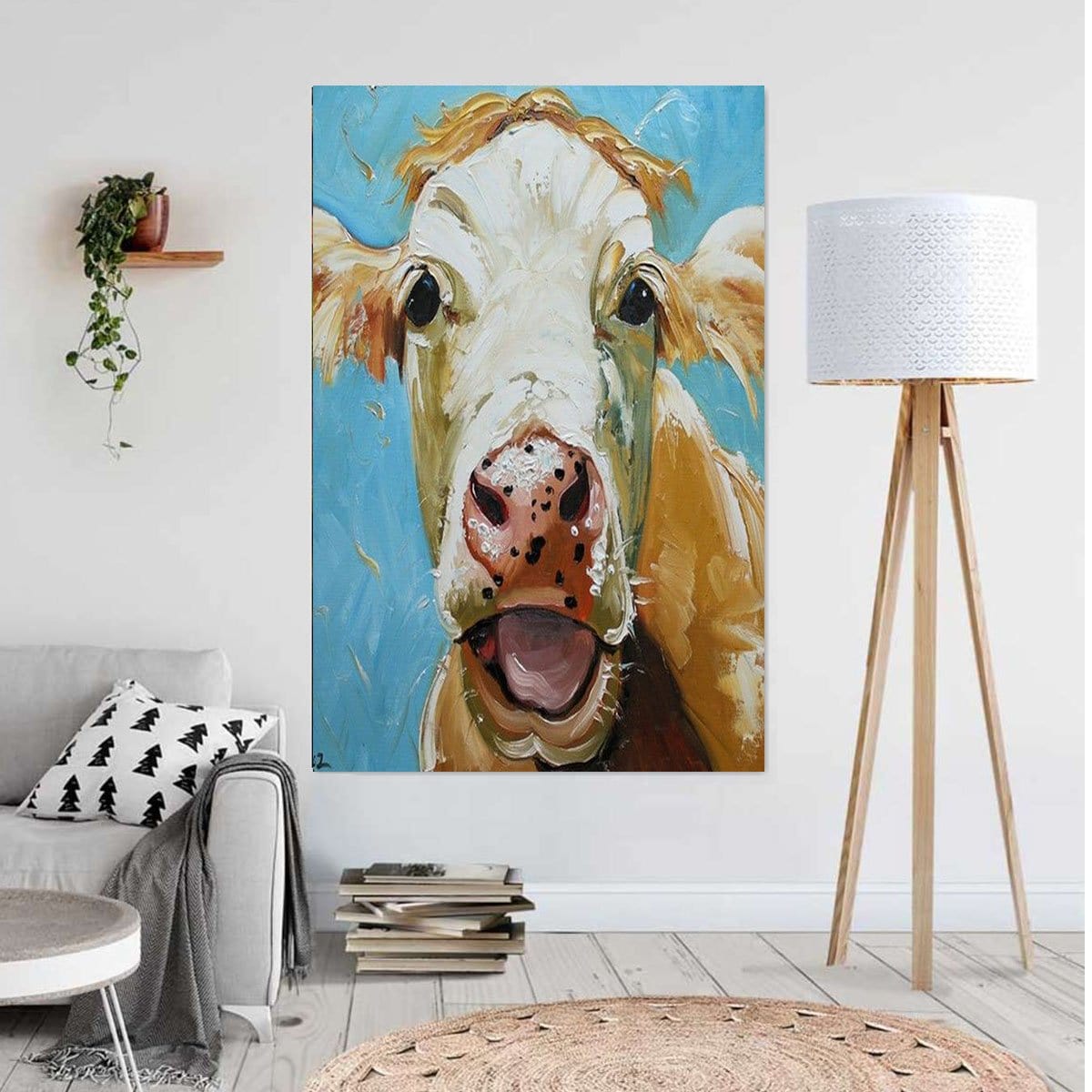 cow canvas wall art