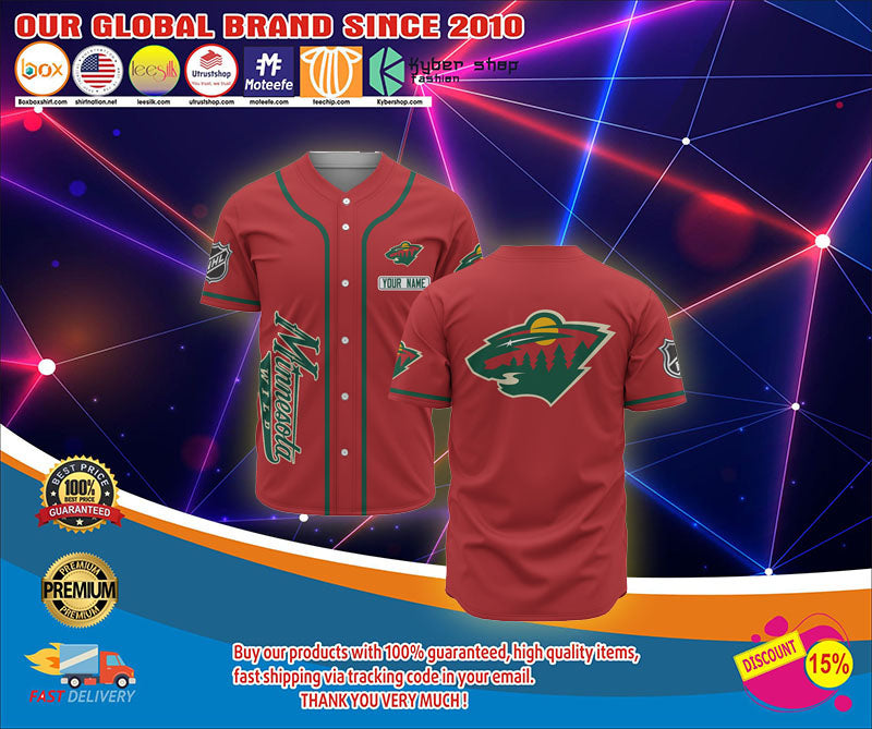 Minnesota Wild Baseball Jersey Shirt –