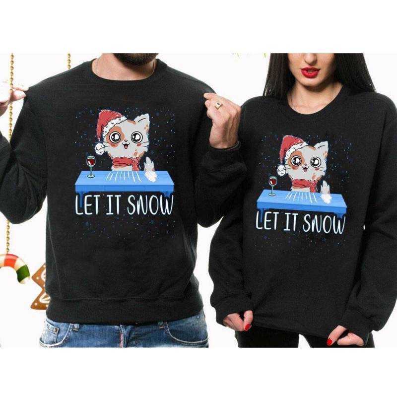 Cat – Let it snow santa kitten funny gag, drug joke sweater, funny drug joke sweater, christmas shirts, christmas sweater, christmas ugly sweater,  cat shirt, gift for cat lover, cat lover gift ideas – GST