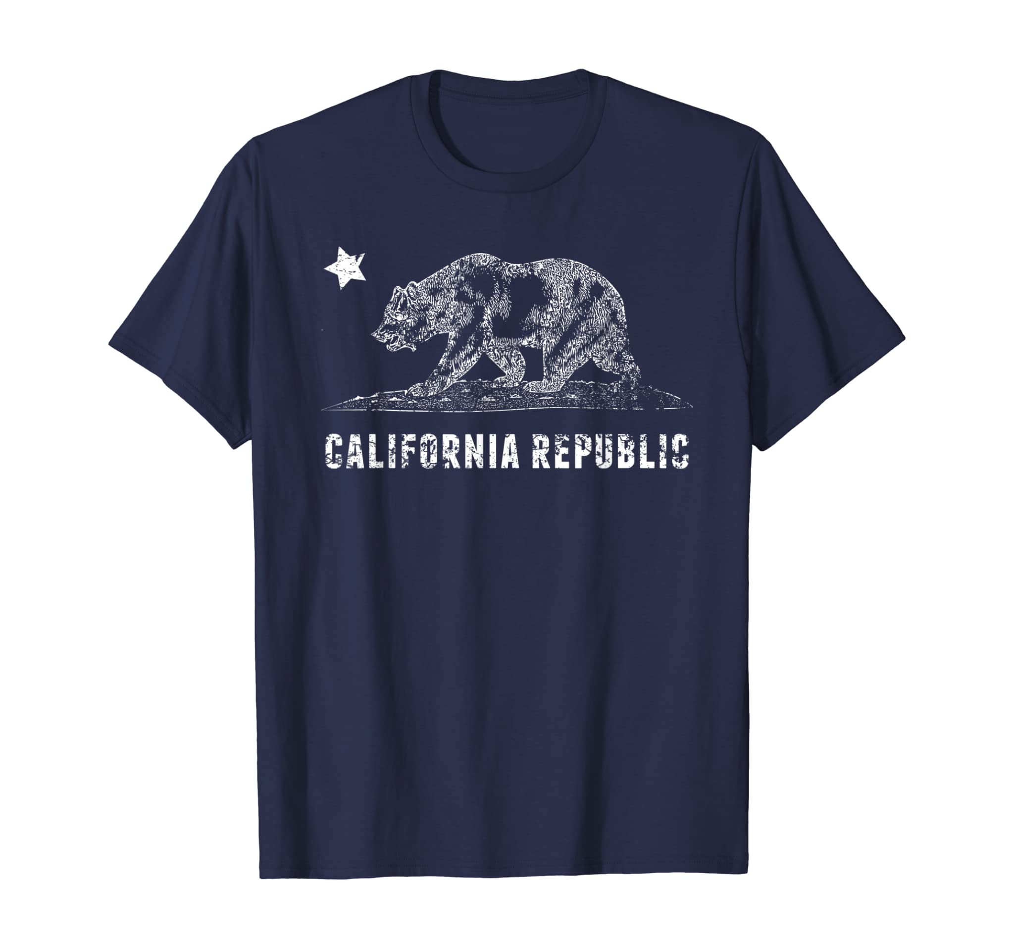 CA Republic Shirt, Bear & Star | Distressed California State