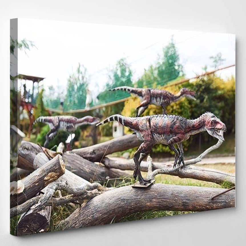 Quality Replicas Dinosaurs Museum Park Outdoors – Dinosaur Animals Canvas Print