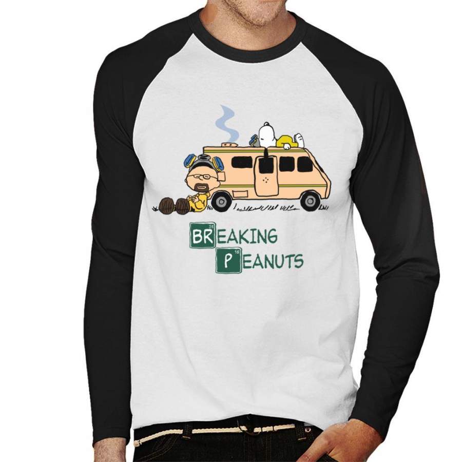 Breaking Bad Peanuts RV Men’s Baseball Long Sleeved T-Shirt