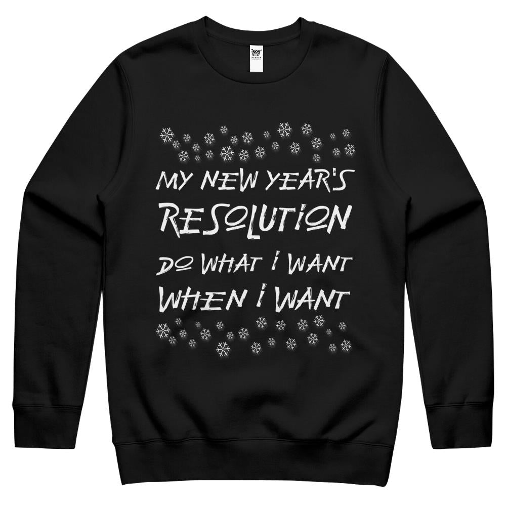 New Year’S Resolution Motivational Bucket List Eve Party Crewneck Sweatshirt