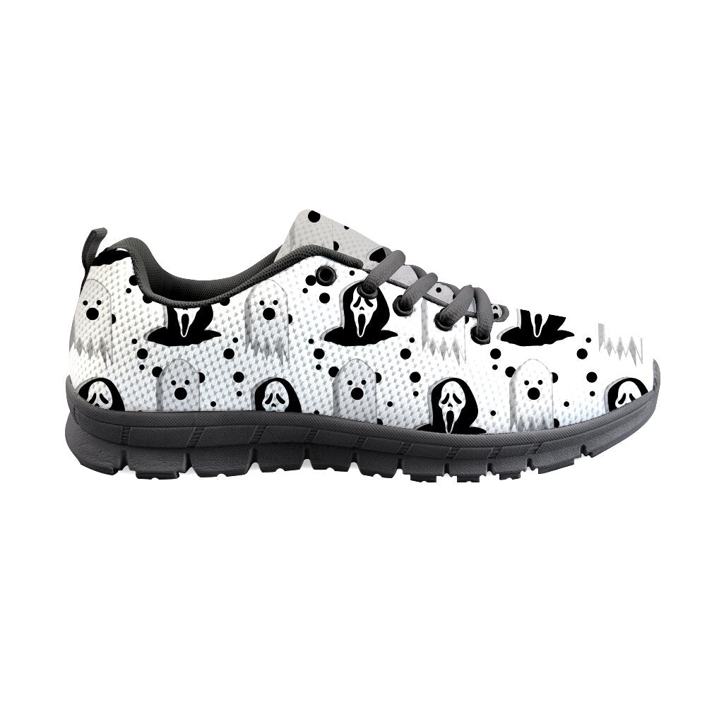 2020 Halloween Pumpkin Pattern For Women Mesh Walking Shoes