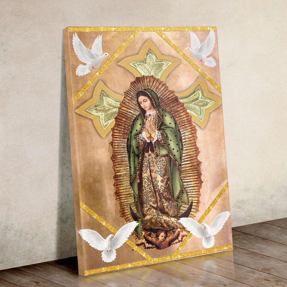 Virgin of Guadalupe Canvas Gift for Friend Birthday Gift Warm Home Decor Wall Art Visual Art