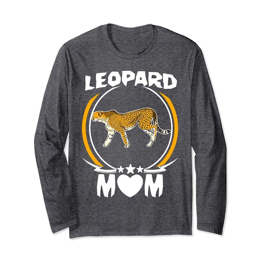 DTAOrder DTA Leopard Mom Long Sleeve Shirt Mothers Day Gifts For Animal