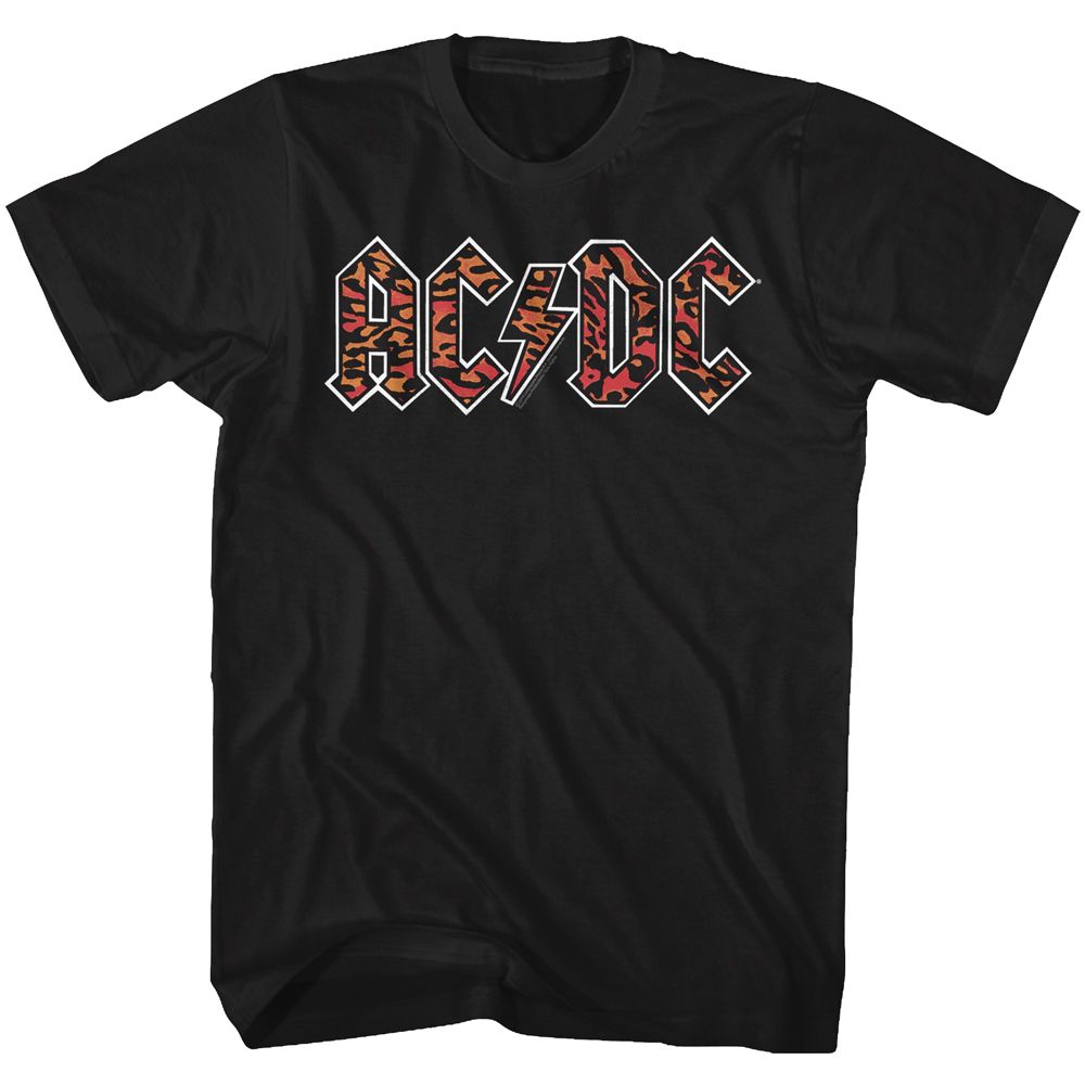 AC/DC – Leopard Print | Black S/S Adult T-Shirt