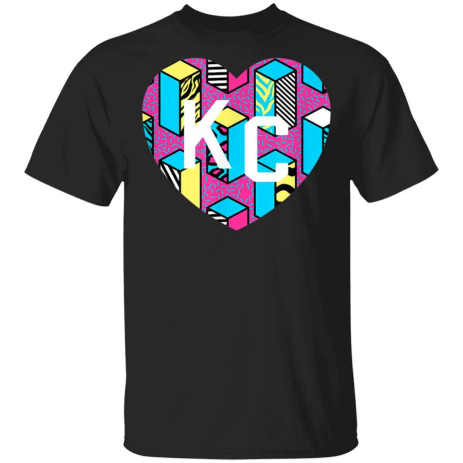 KC Heart Retro Series 80s 90s Kansas City Hearts Throwback TShirt