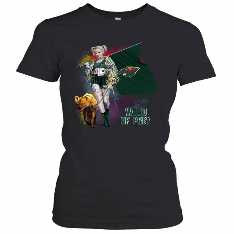 Harley Quinn flag Minnesota Wild Of Prey Women’s T-Shirt