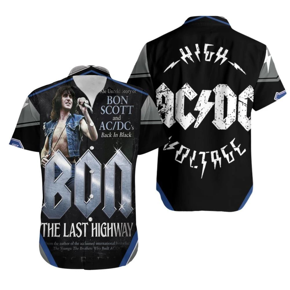 Acdc Bon Scott Bon The Last Highway Hawaiian Shirt Combo Beach