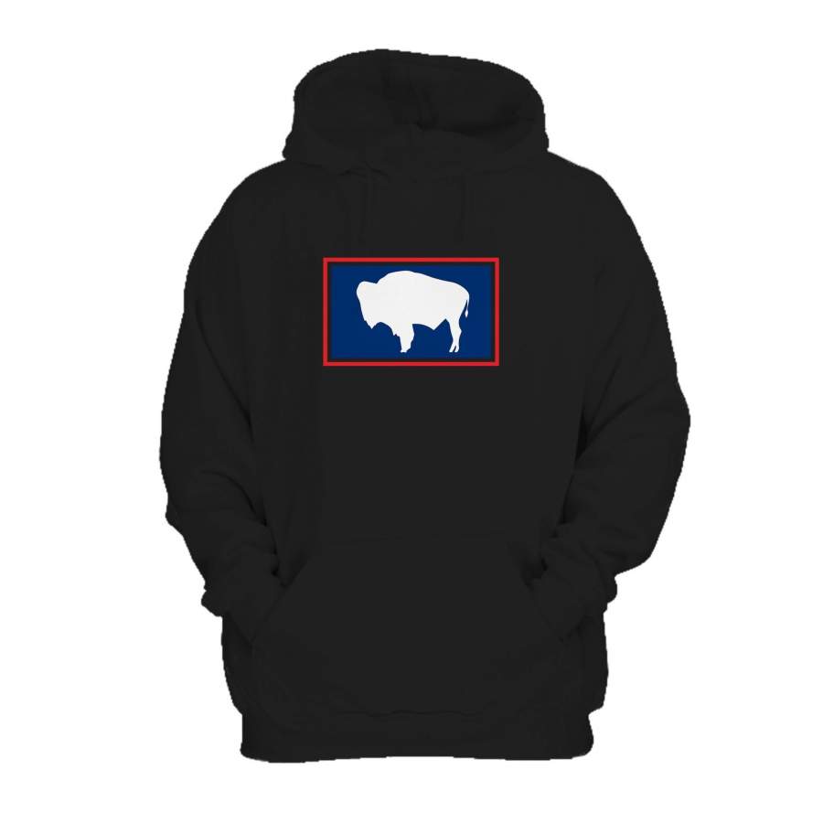 Wyoming Flag Buffalo Vintage Hoodie