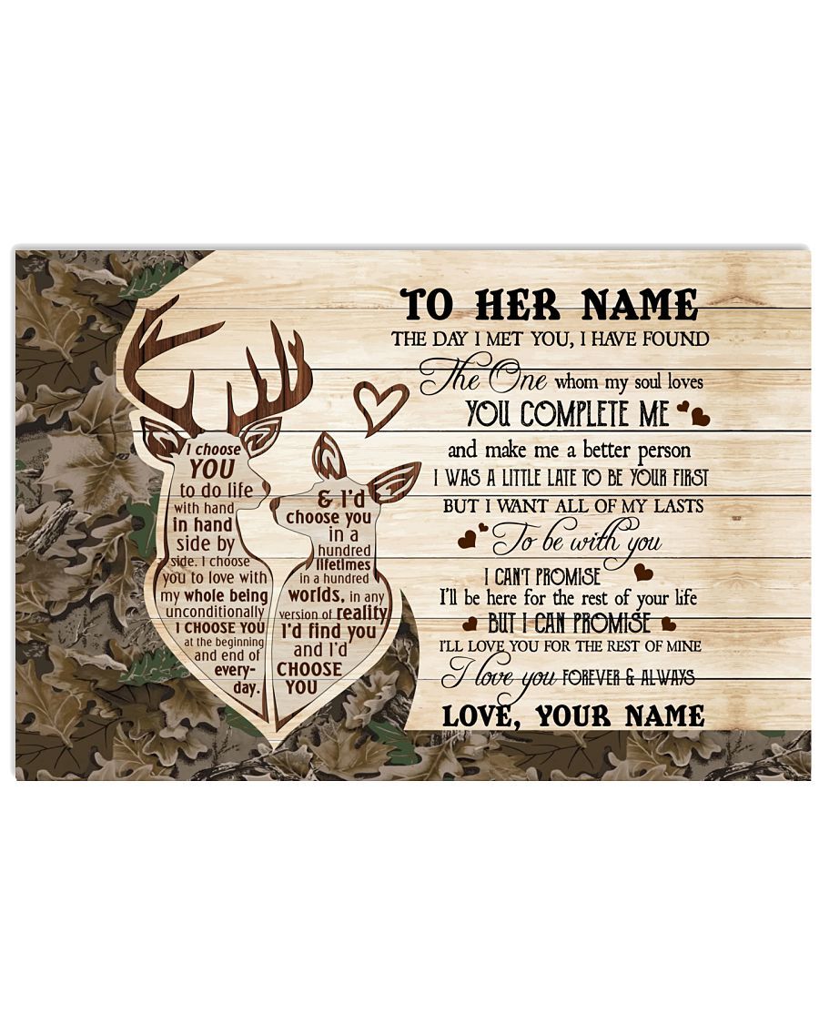 The Day I Met You Personalized Name Canvas Special Gift For Wife Poster Wall Art Home Decor