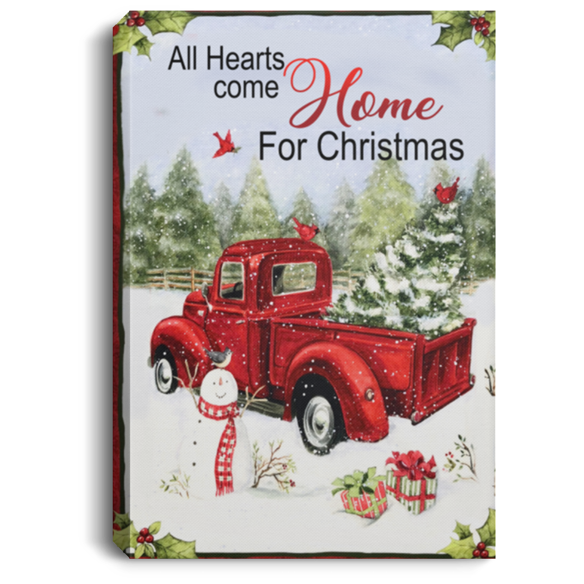 ViticStore™ All Hearts Come Home  – Christmas canvas for decor, gift for family, home decor, christmas gift