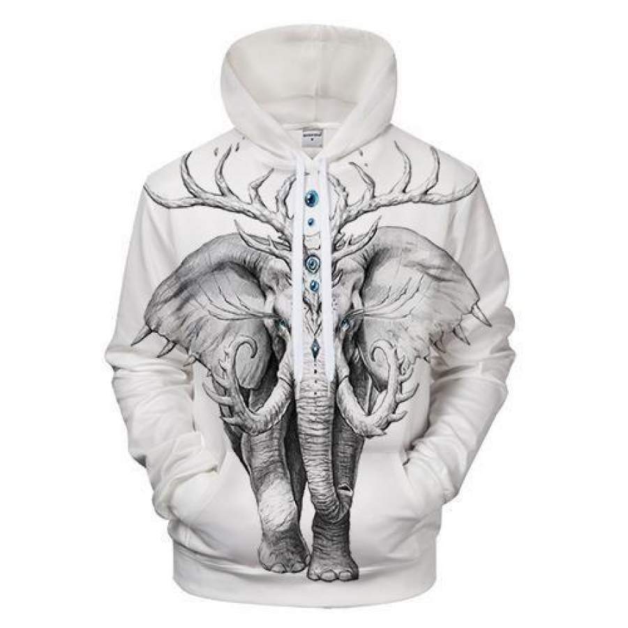 Majestic Elephant Sweatshirt, Hoodie Unisex 3D All Over Print