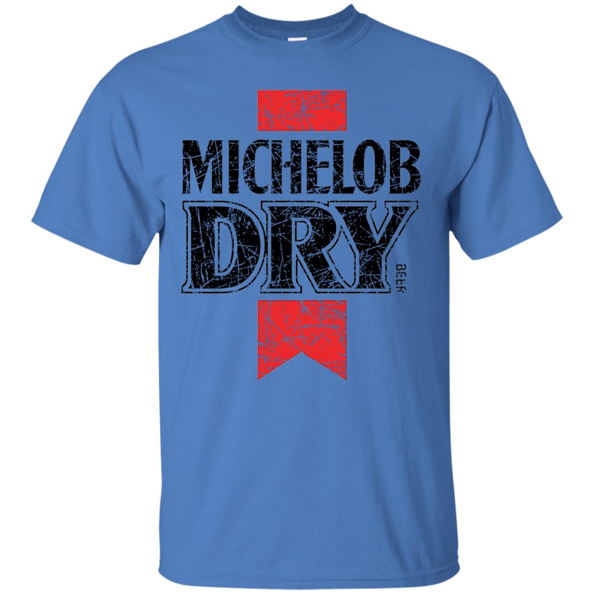 Michelob Dry Beer T-Shirt Custom Designed Color Worn Label Pattern