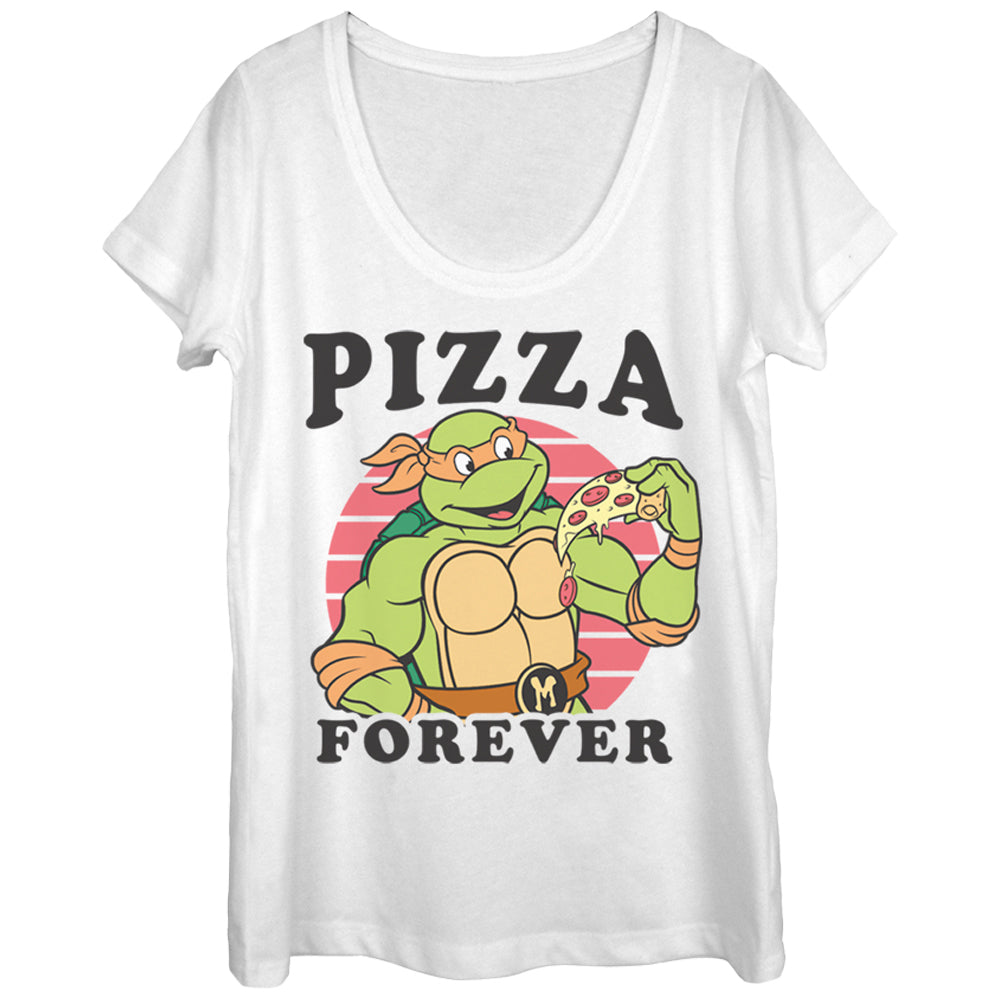 Teenage Mutant Ninja Turtles Women’S Pizza Forever  Scoop Neck