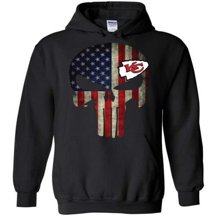 The Punisher Skull Flag Kansas City Chiefs Hoodie