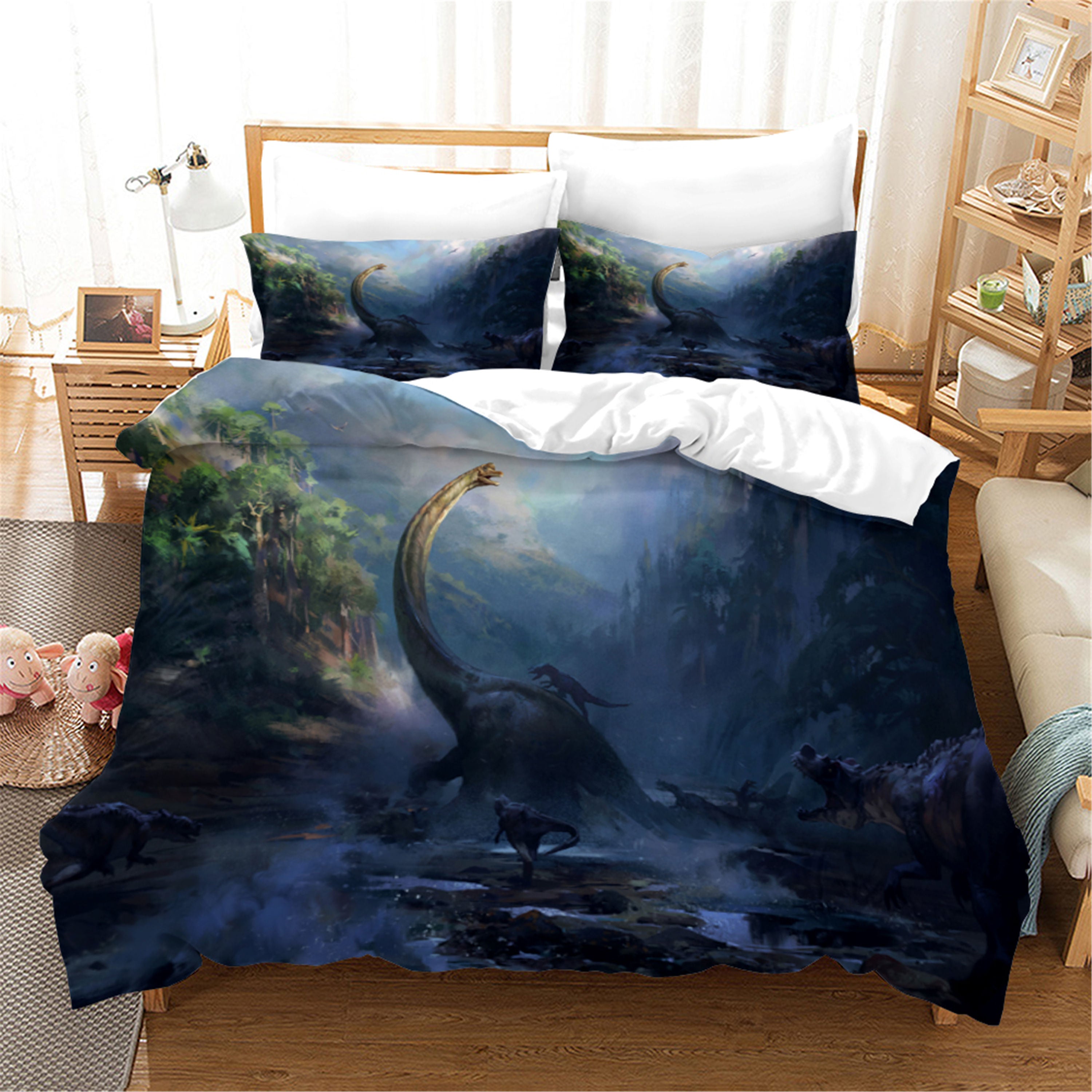 3D Dinosaur Jurassic Park Quilt Cover Set Bedding Set Duvet Cover Pillowcases 115