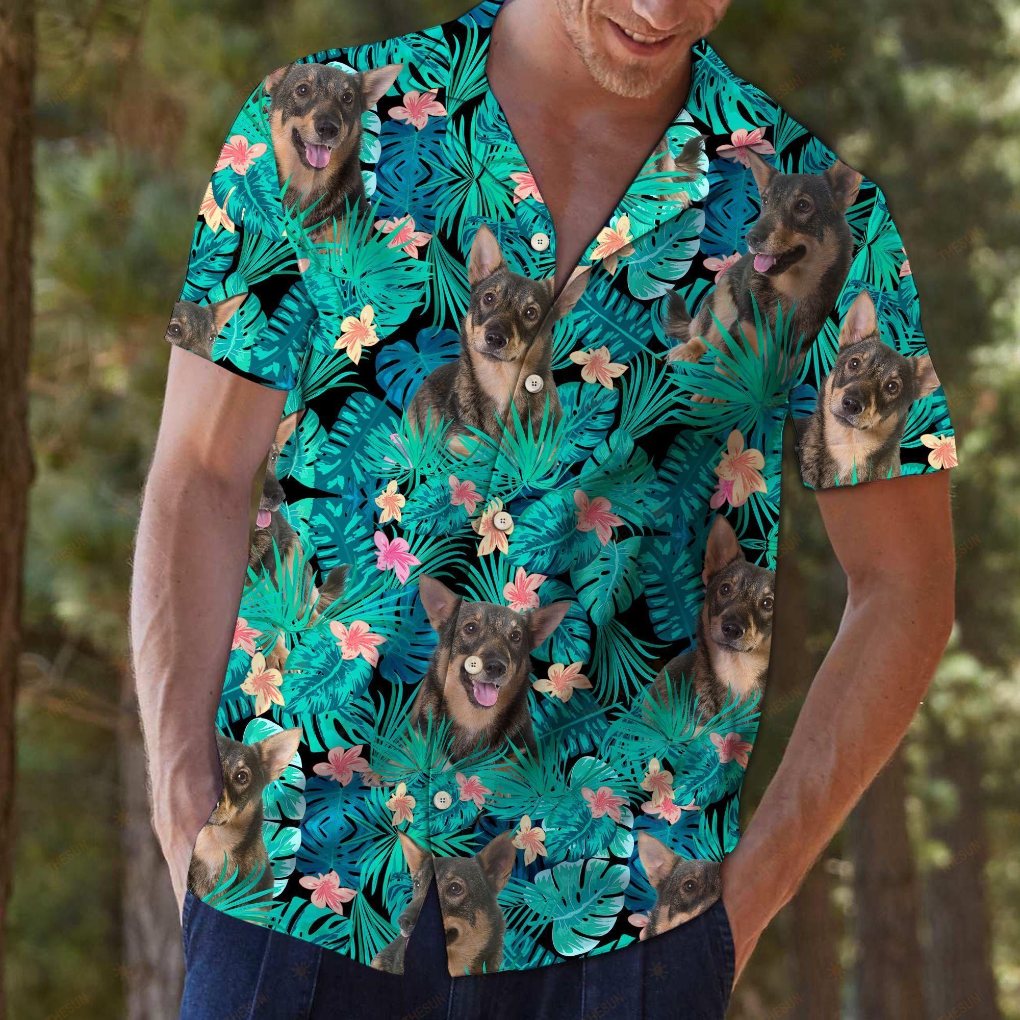 Swedish Vallhund Tropical Hawaiian Shirt Ha38487