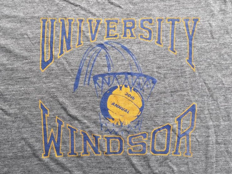 Vintage 80 S University Of Windsor Paper Thin Triblend 30Th Annual Basketball Tournat Shirt