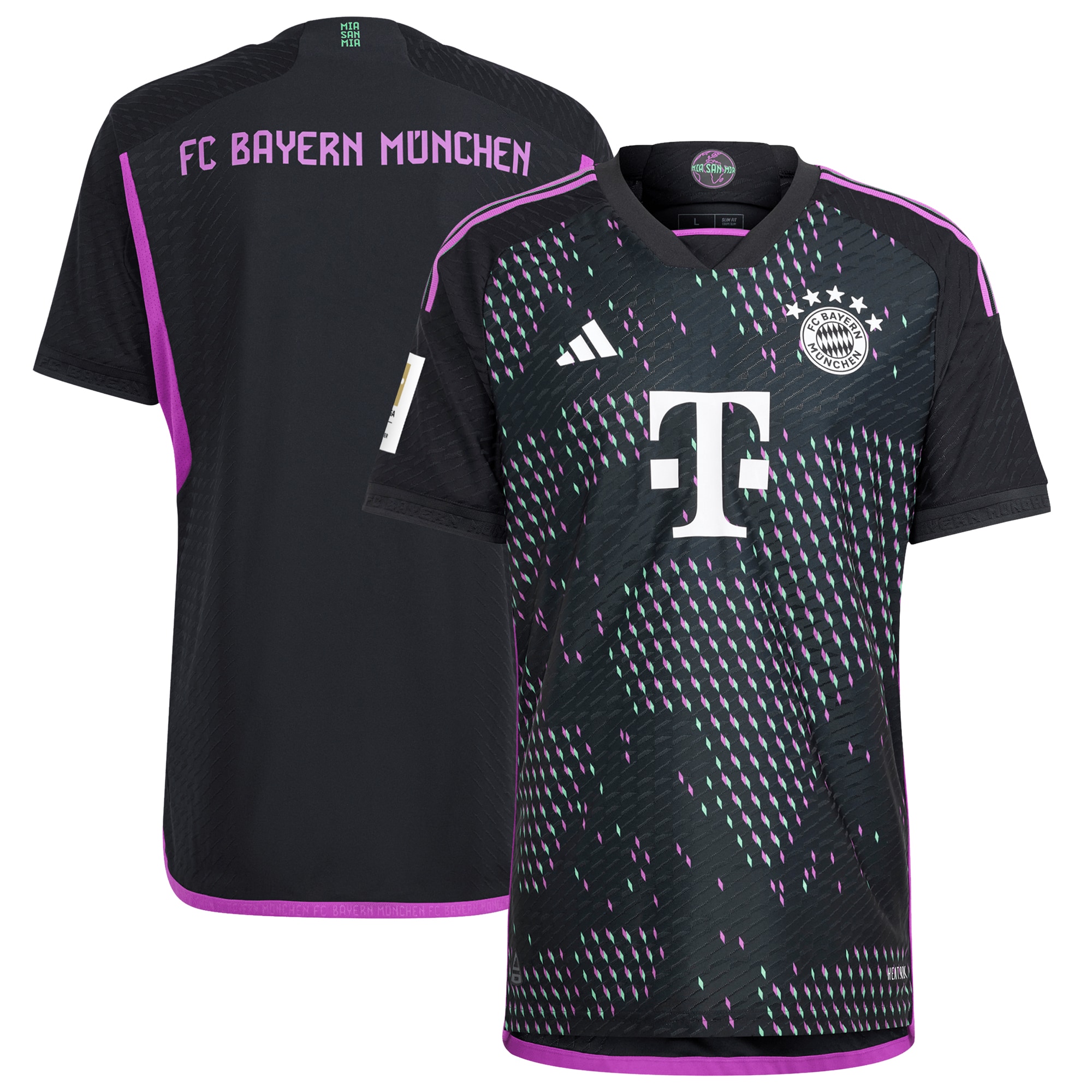 Bayern Munich 2023/24 Away Authentic Patch Jersey – Black