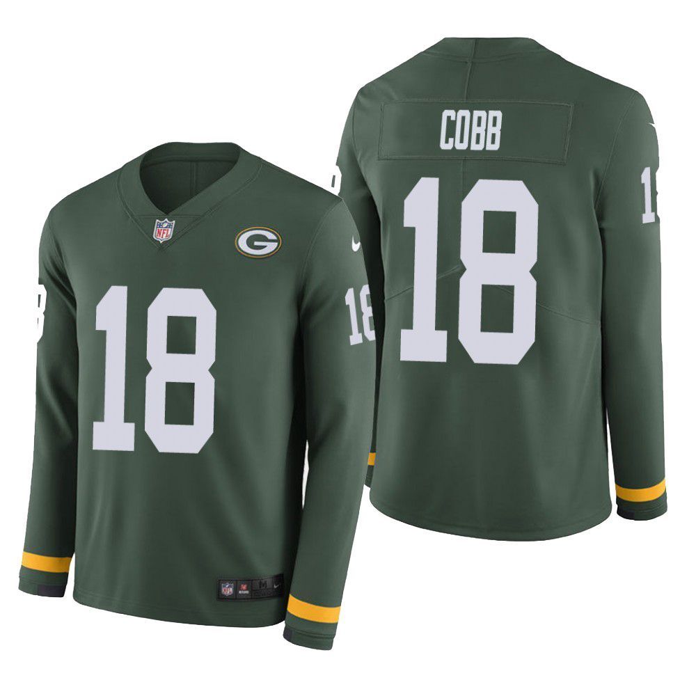 Green Bay Packers Randall Cobb Therma Long Sleeve Mens Jersey Green